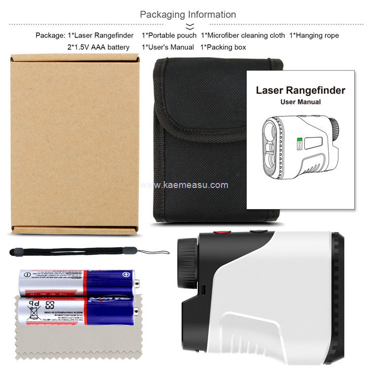 Kaemeasu Portable Laser Range Finder Golf Kính thiên văn góc đo 6.5X phóng to Săn bắn Rangeinder D600