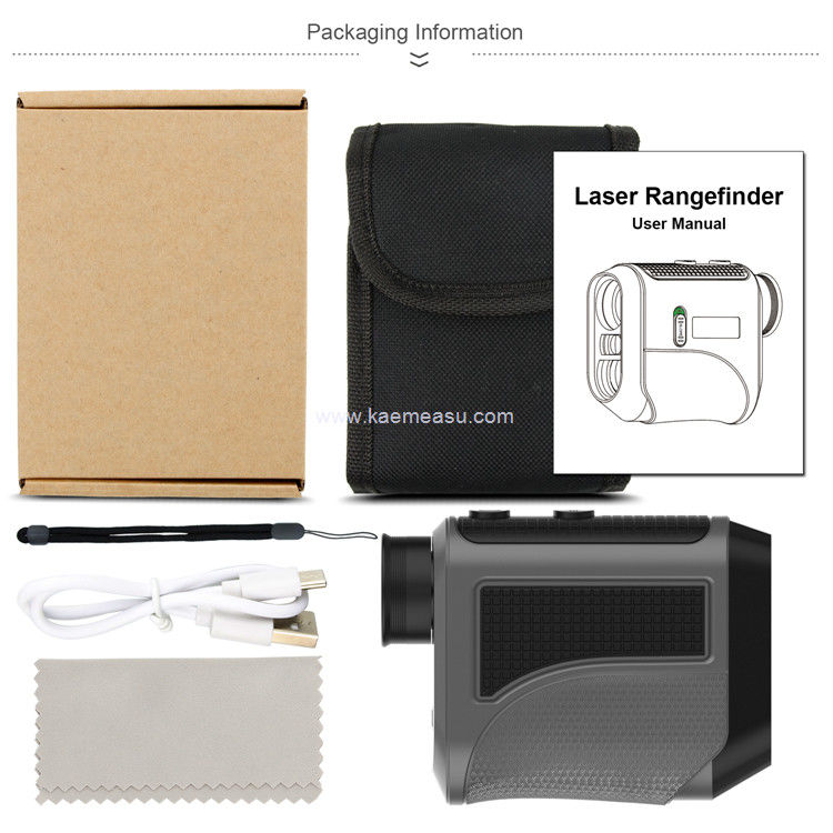Kaemeasu USB sạc Golf rangefinder Độ chính xác cao Kính viễn vọng quang học màn hình LCD Laser rangefinder F1000