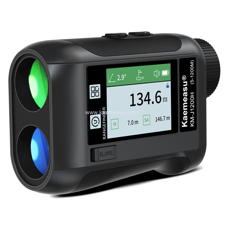 Kaemeasu Lắp đặt lại Laser Rangefinder Voice Golf Rangefinder LCD Display Telescope With Side Screen J1200