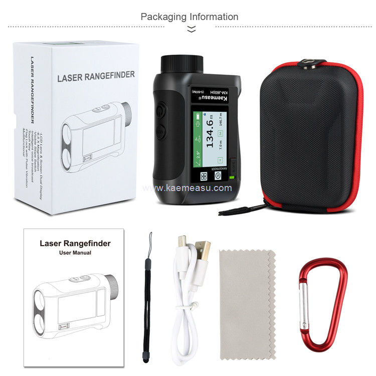Kaemeasu Voice Broadcast Golf Rangefinder Laser Range Finder Kính thiên văn với màn hình cảm ứng LCD J600