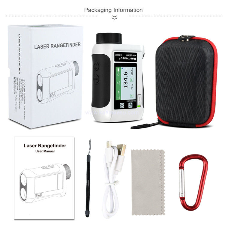 Kaemeasu Lắp đặt lại Laser Rangefinder Voice Golf Rangefinder LCD Display Telescope With Side Screen J1200
