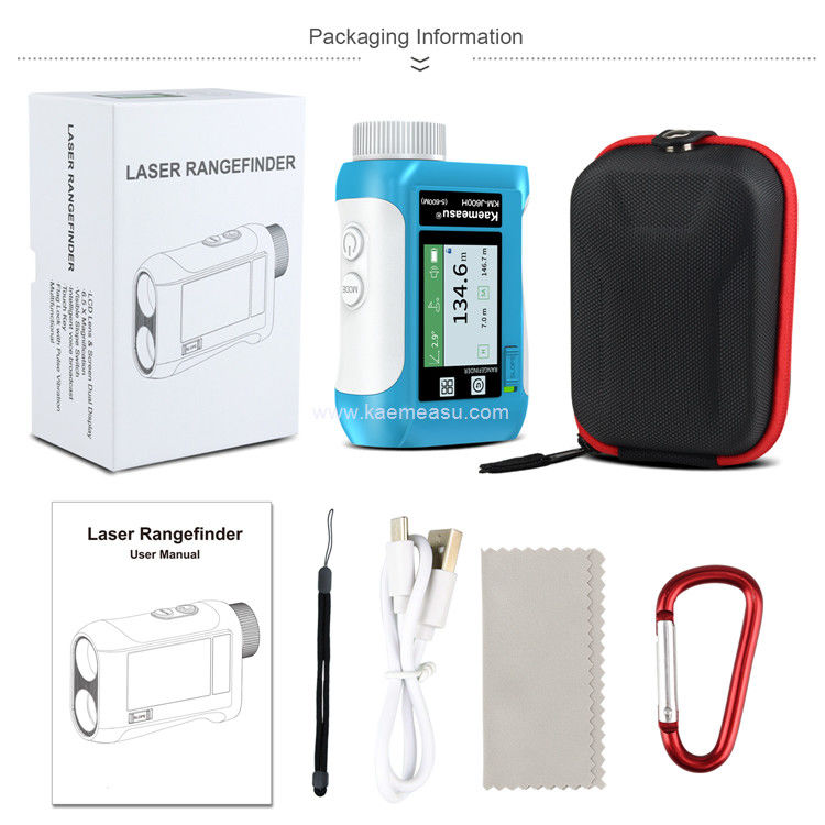 Kaemeasu Lắp đặt lại Laser Rangefinder Voice Golf Rangefinder LCD Display Telescope With Side Screen J1200