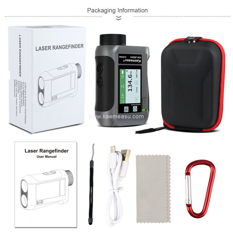 Kaemeasu Lắp đặt lại Laser Rangefinder Voice Golf Rangefinder LCD Display Telescope With Side Screen J1200