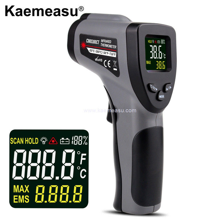 Kaemeasu súng đo nhiệt bàn tay lớp 1 An toàn Laser Laser Temp Gun OEM ODM