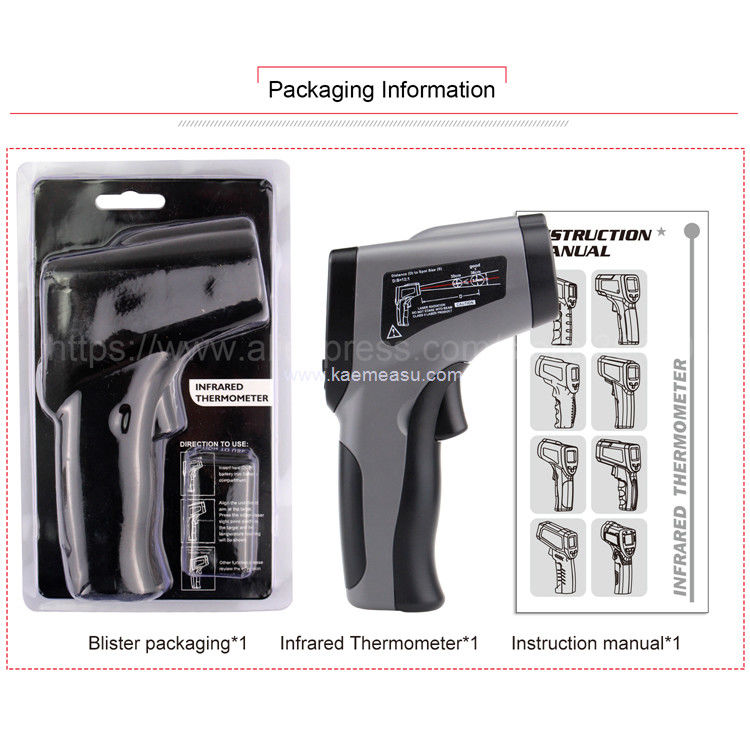 Kaemeasu súng đo nhiệt bàn tay lớp 1 An toàn Laser Laser Temp Gun OEM ODM
