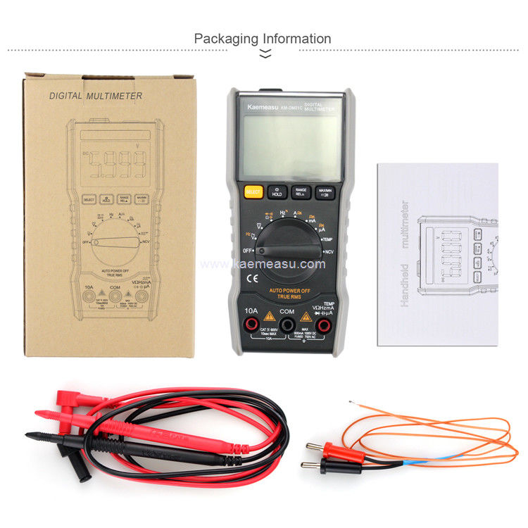 Kaemeasu 01C màn hình LCD Avometer Digital Multimeter AC DC Voltage True RMS Testing