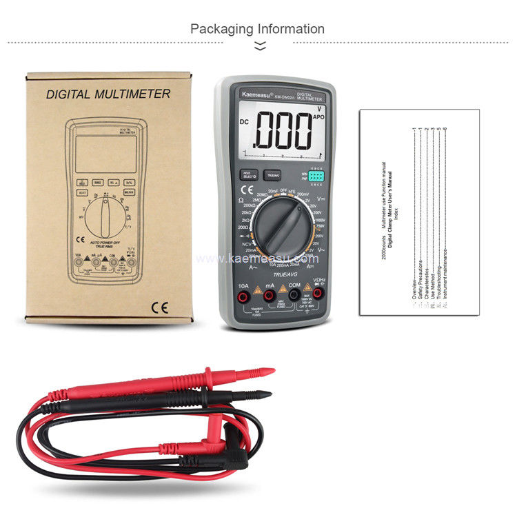 Kaemeasu 02A Máy đo điện điện công nghiệp cầm tay Digital Aneng Multitester NCV T RMS Electric Test Meter