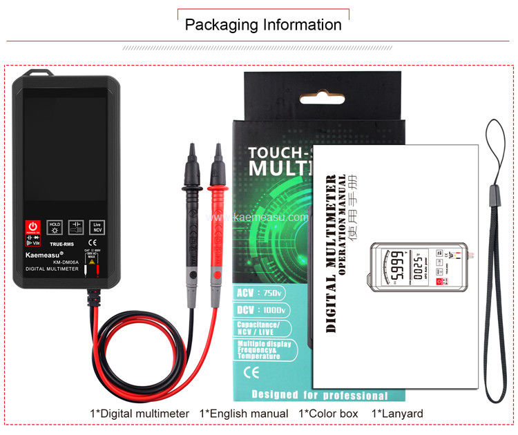 Kaemeasu 06A DC AC Voltage Meter Mini Pocket Multimetro 2 PCs pin AAA