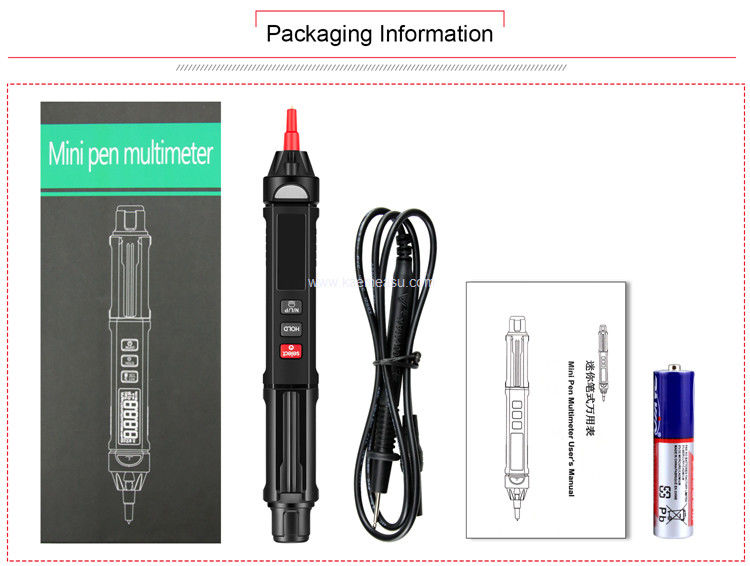 Kaemeasu 07A màn hình LCD Multimeter Pen Type Voltage Teste chống cháy