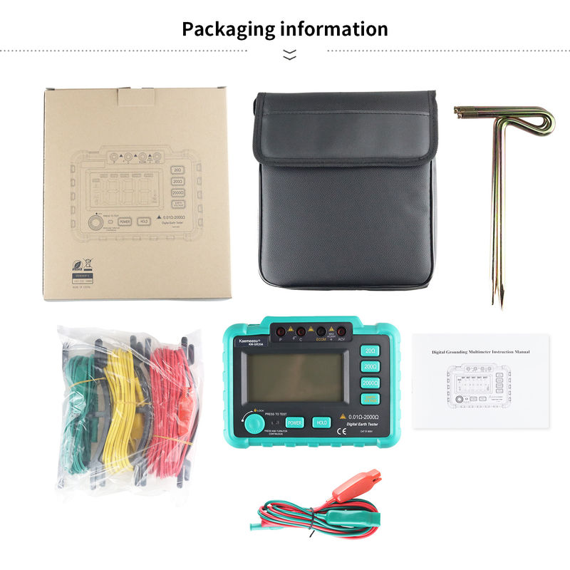 Kaemesau AC 200V Kiểm tra kháng đất Megohmmeter Kiểm tra kháng mạch đo Kiểm tra kháng đất Kiểm tra kháng đất GR20A