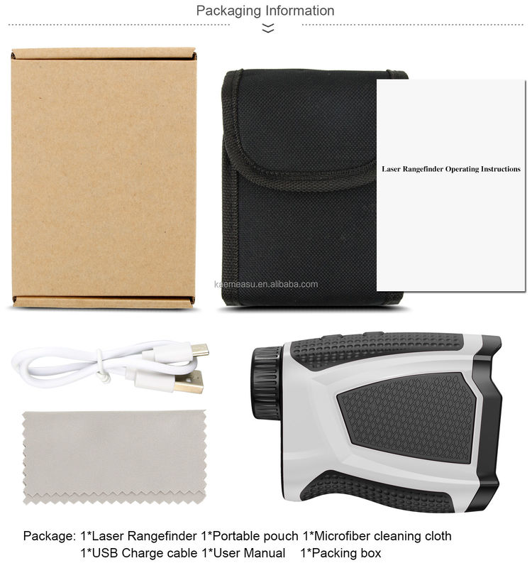 Kaemeasu cầm tay có thể sạc lại OEM săn bắn Golf Laser Rangefinder với Magnet Adsorption 450M/600M/800M/1000M