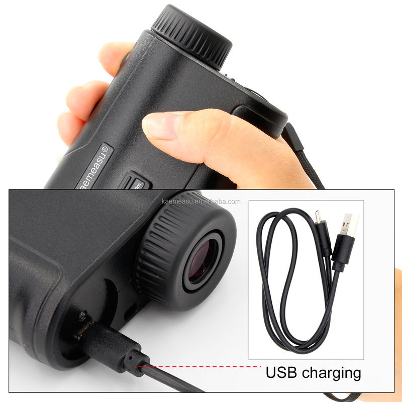 Kính viễn vọng Laser Rangefinder Đèn USB cầm tay Sạc Laser Distancemeter Monocular Golf Săn bắn Rangefinder 600M/656Yd