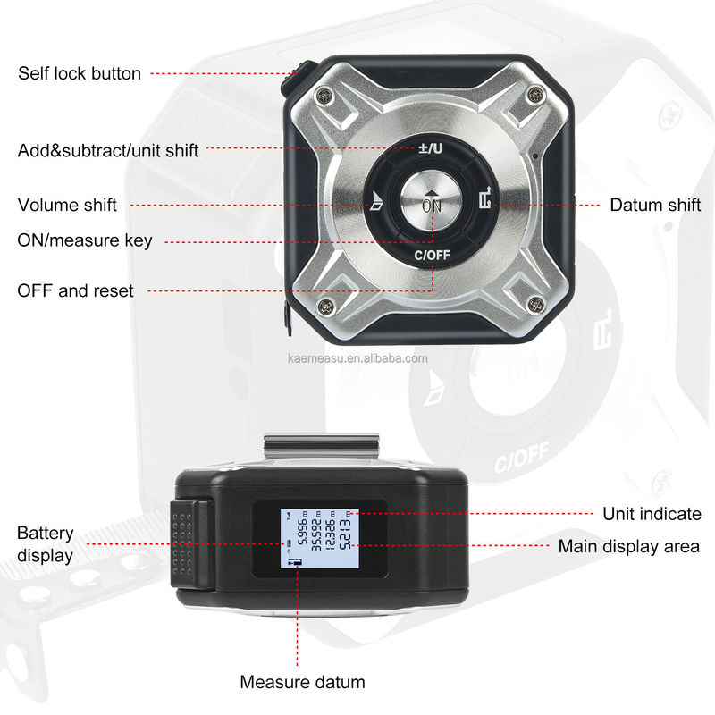 Cáp sạc USB đa chức năng đo tầm xa Máy đo đường dây điện tử Máy đo hồng ngoại Máy đo OEM Máy đo khoảng cách laser