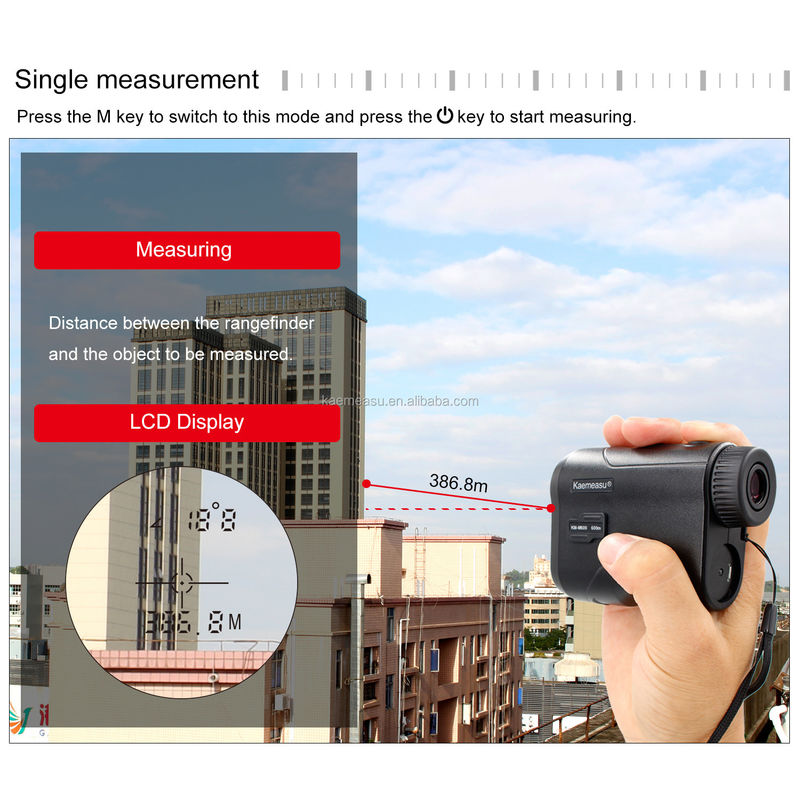 Kính viễn vọng Laser Rangefinder Đèn USB cầm tay Sạc Laser Distancemeter Monocular Golf Săn bắn Rangefinder 600M/656Yd