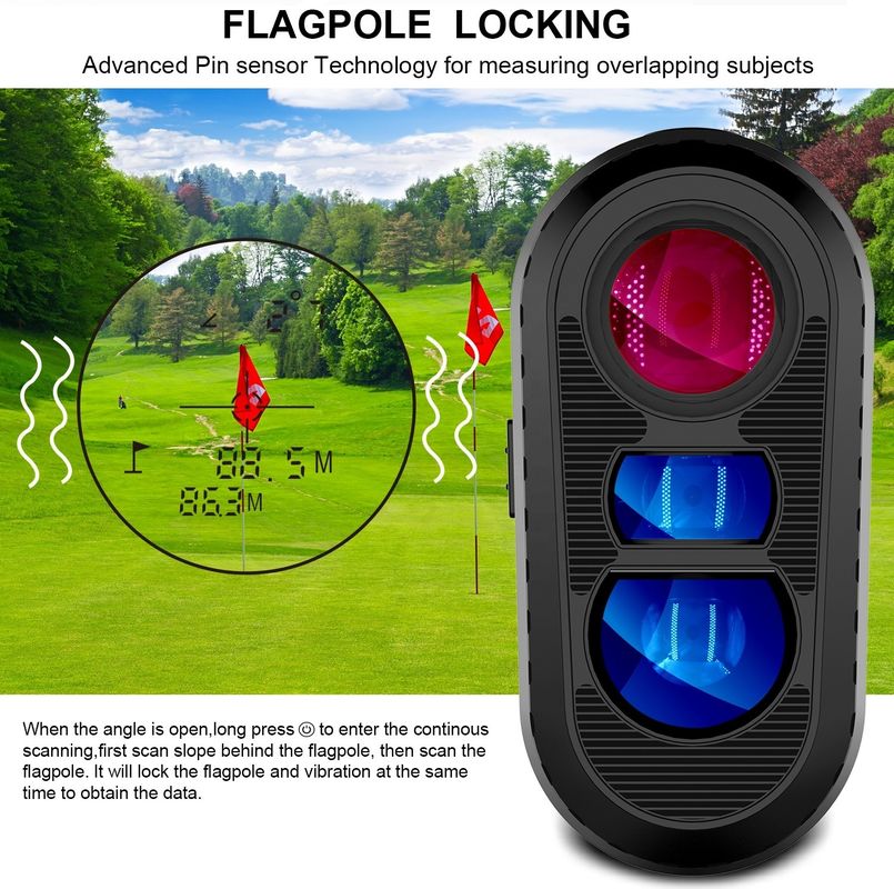 OEM ODM Range Finder 600/800/1000m Golf Distance Meter Nhiều chế độ Laser Rangefinders Kính viễn vọng với công tắc độ dốc