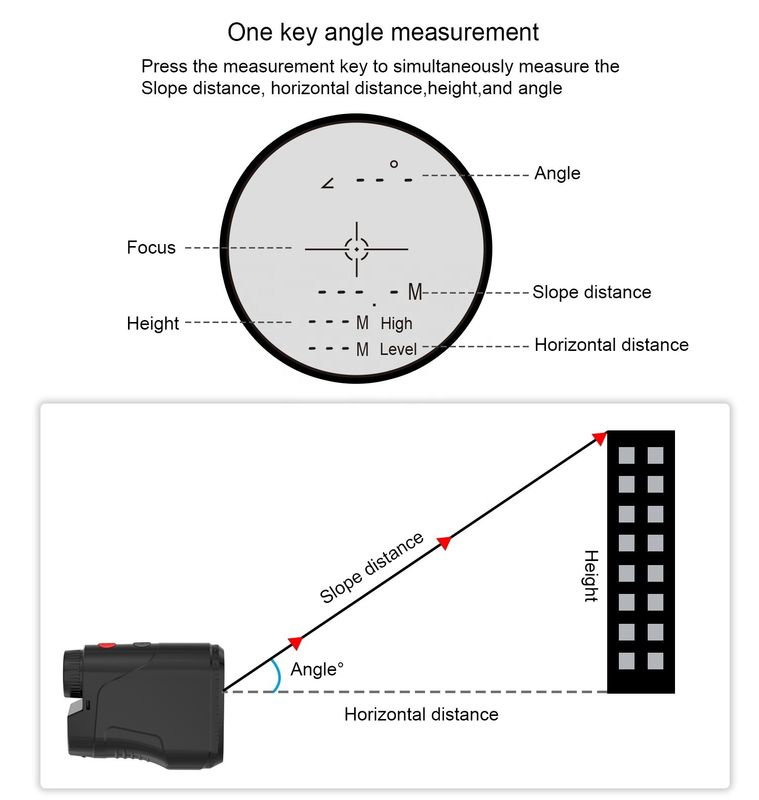 Oem Săn bắn Range Finder Slope Scope Laser Distance Meter Telescope Nhiều chế độ Laser rangefinder để săn bắn