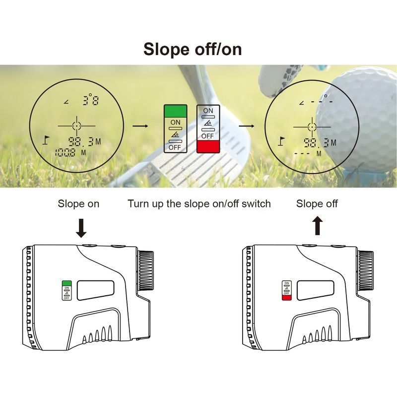 Oem Săn bắn Range Finder Slope Scope Laser Distance Meter Telescope Nhiều chế độ Laser rangefinder để săn bắn