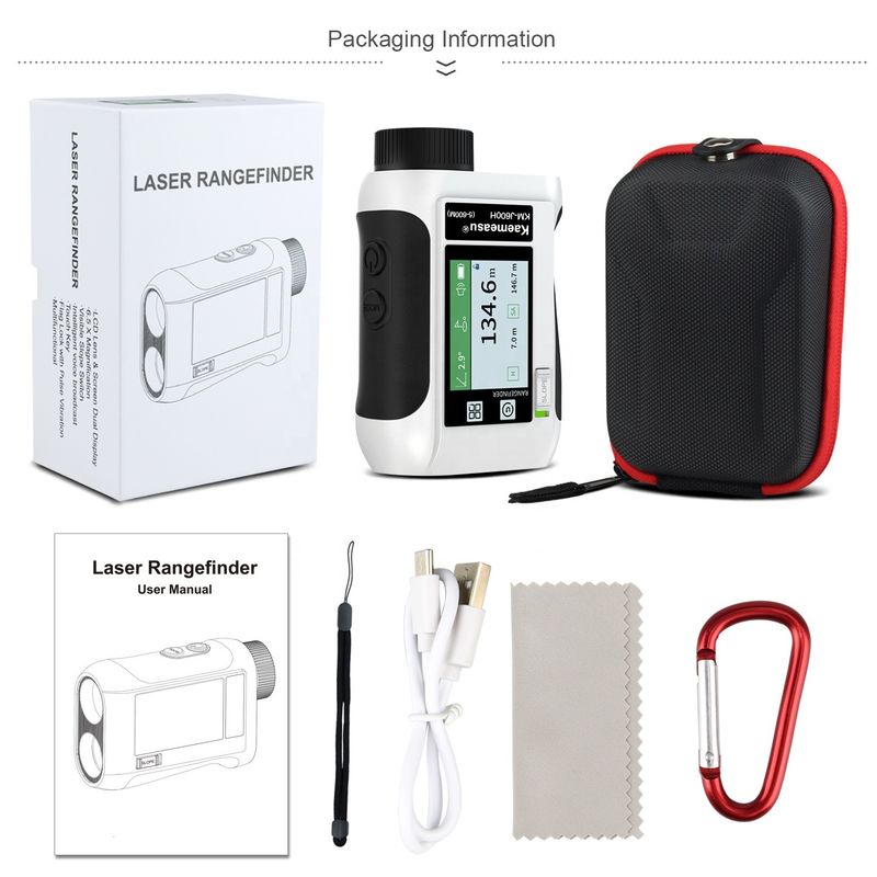 6.5X phóng to Golf Sport Laser Range Finder với màn hình LCD nâng cấp và các thiết bị quang học