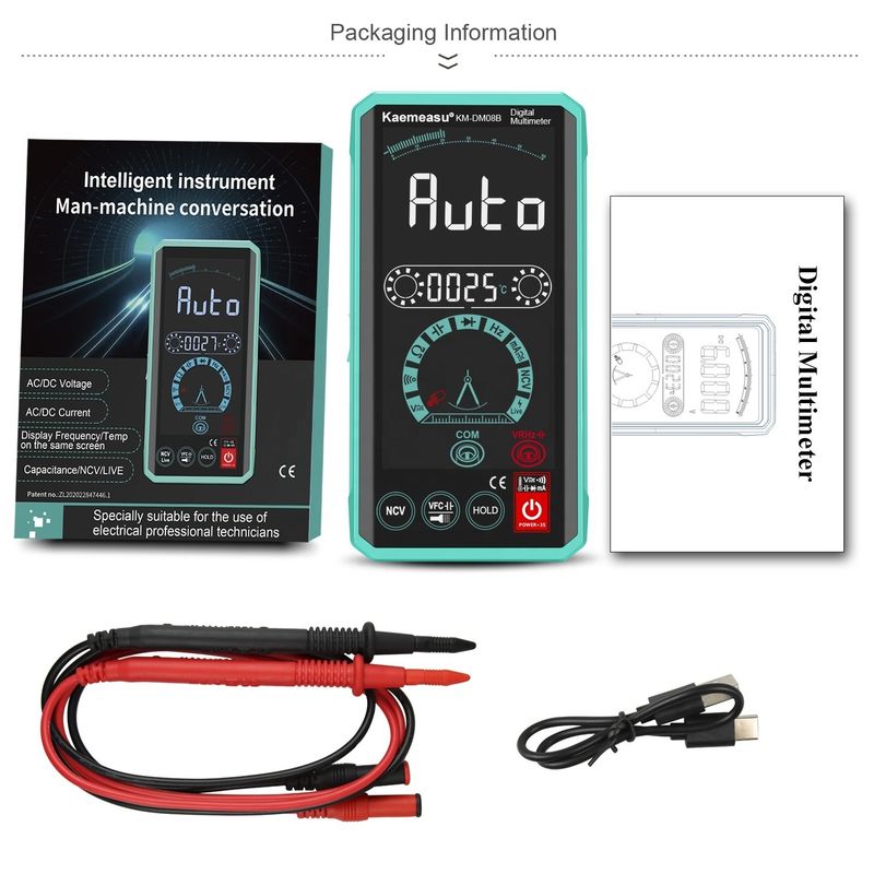 OEM Điện sĩ Điện thoại thông minh Đường đa số tiếng nói Ture RMS Ncv Máy phát hiện điện áp Đường đa số thông minh tự động Đường đa số kỹ thuật số