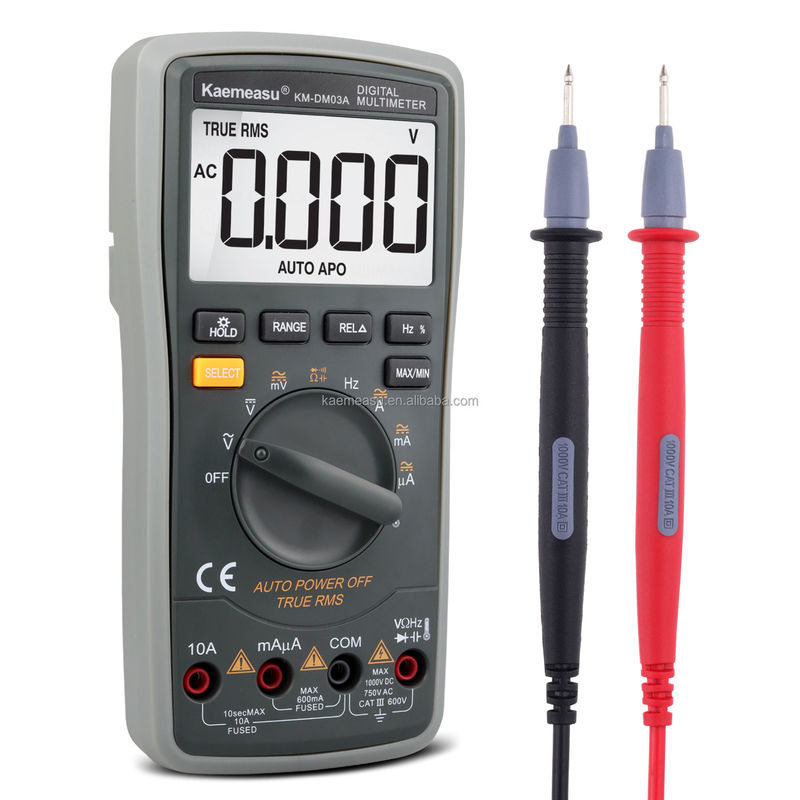 Kiểm tra nhiều lần chống cháy chính xác cao 6000 đếm tự động Diode Ture RMS Kiểm tra điện áp điện tử