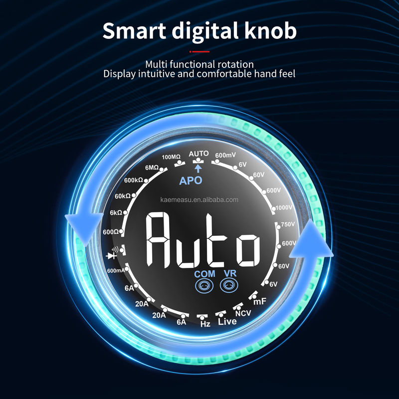 Multimetro thử nghiệm liên tục Bộ đếm điện áp Smart Rotary Knob Multimeters Digital Multimeters
