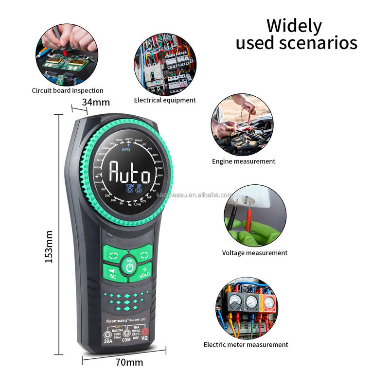 Multimetro thử nghiệm liên tục Bộ đếm điện áp Smart Rotary Knob Multimeters Digital Multimeters