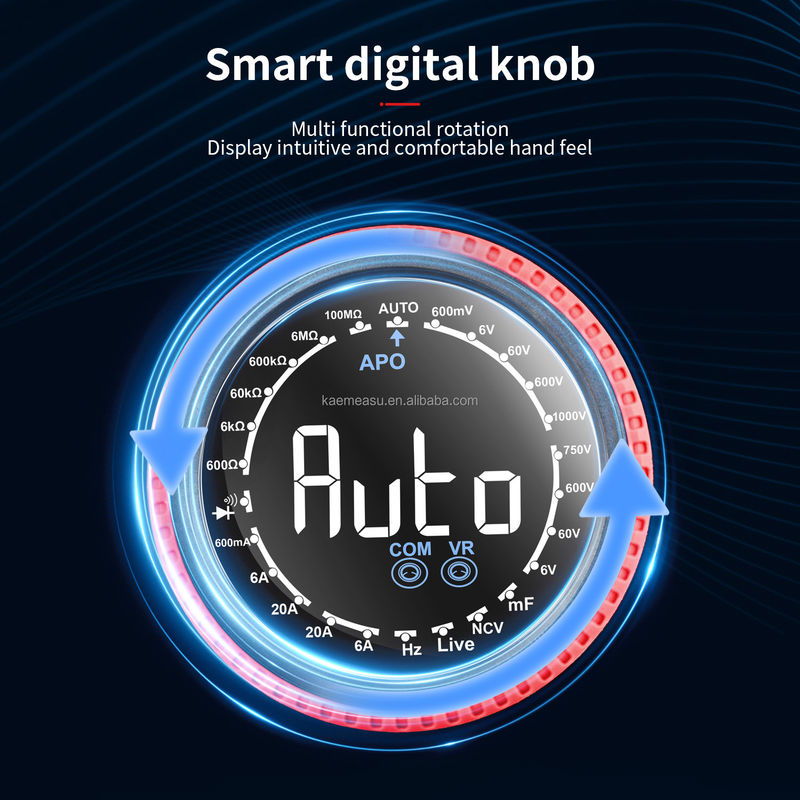Auto Range Multimetro NCV Voltage Current Smart Digital Multimeter Tester Continuity Rotary Knob Multimeter kỹ thuật số chuyên nghiệp