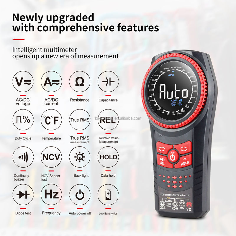Auto Range Multimetro NCV Voltage Current Smart Digital Multimeter Tester Continuity Rotary Knob Multimeter kỹ thuật số chuyên nghiệp