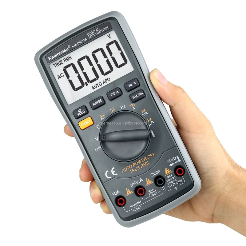 Thợ điện Multi-Tester 6000 Số lượng Analogic Multimeter T-RMS Diode Test Continuity Buzzer Digital Multimeters