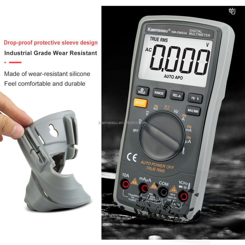 Thợ điện Multi-Tester 6000 Số lượng Analogic Multimeter T-RMS Diode Test Continuity Buzzer Digital Multimeters