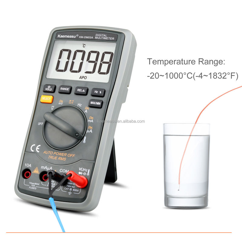 Thợ điện Multi-Tester 6000 Số lượng Analogic Multimeter T-RMS Diode Test Continuity Buzzer Digital Multimeters