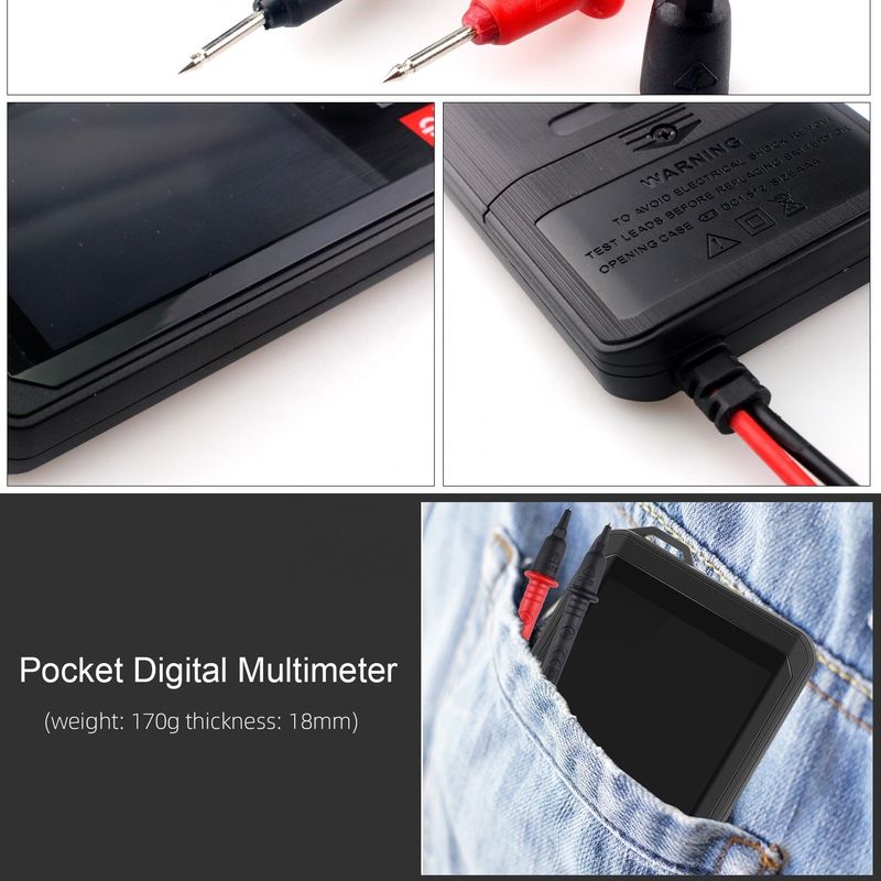 Công cụ sửa chữa điện tử túi Kaemeasu Mini Touch Digital Multimeter 6000 đếm màu màn hình lớn Mini Touch Digital Multimeter