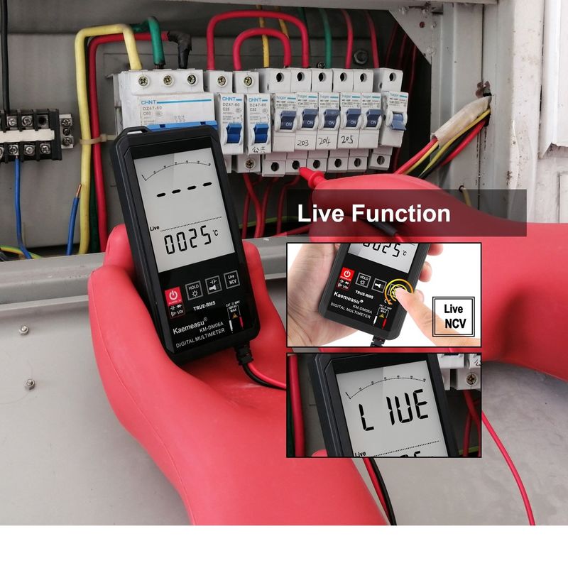 Màn hình lớn Auto Ranging Touch Digital Multimeter True RMS Digital Multimeter AC DC Voltage Mini Pocket Multimeter