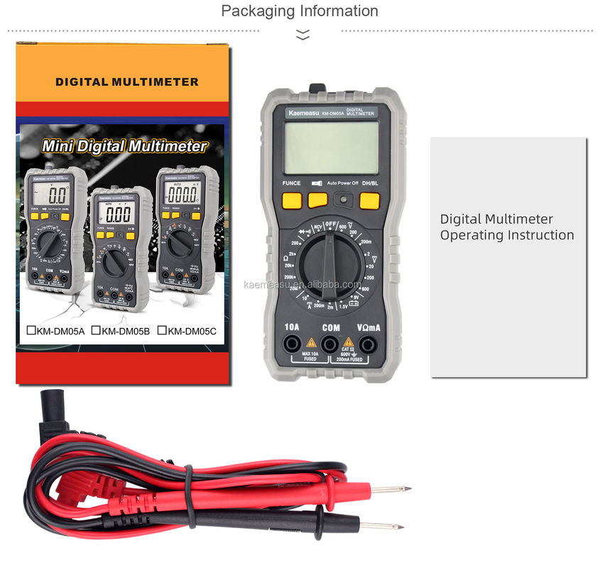 bán chạy nhất Mini Multimeter Dây đa số di động Dây đa số kỹ thuật số chuyên nghiệp Thợ điện Điện NCV Diode Smart Thử nghiệm Banch Dây đa số