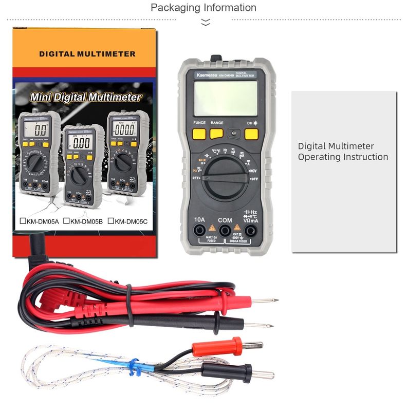 Auto Range Lcd Display điện Multi Tester T-rms NCV Xe đo Bench Digital Multimeters với thăm dò
