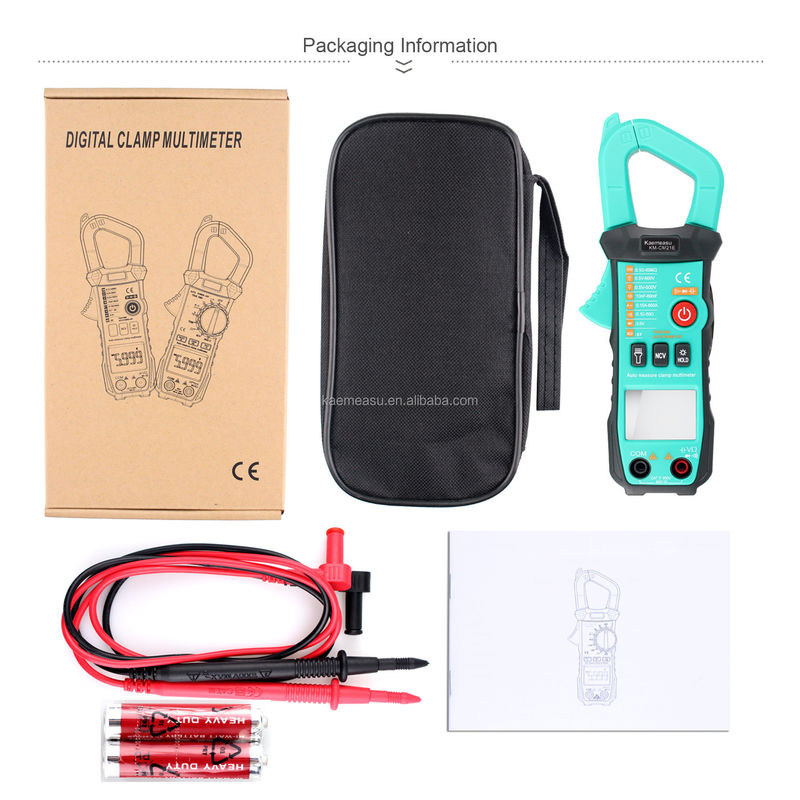 600A Hiện tại đo Trms Auto-range Voltage Ammeter Hz Ohm Ncv Tester Multimeter Ampere Meter Clamp Meter 21E