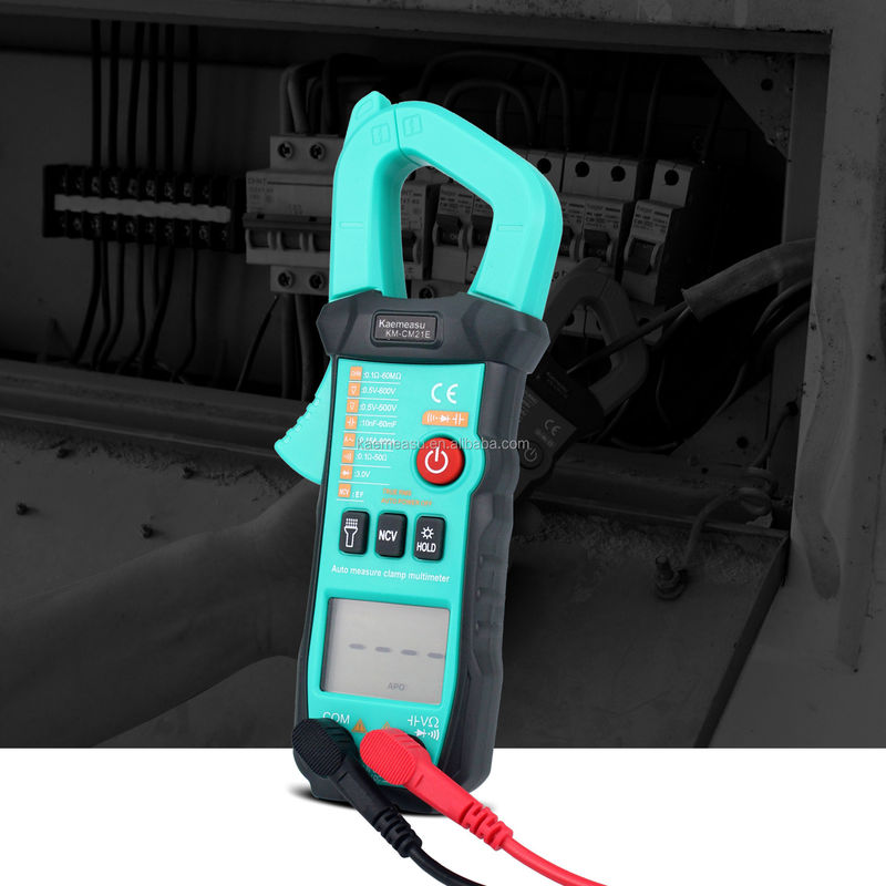 600A Hiện tại đo Trms Auto-range Voltage Ammeter Hz Ohm Ncv Tester Multimeter Ampere Meter Clamp Meter 21E