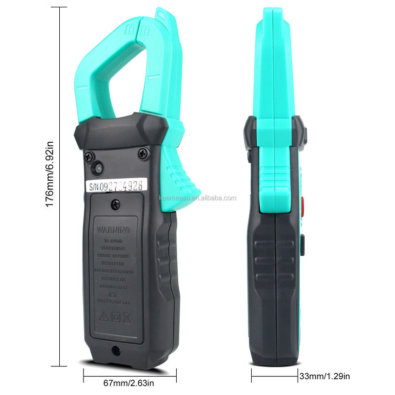 600A Hiện tại đo Trms Auto-range Voltage Ammeter Hz Ohm Ncv Tester Multimeter Ampere Meter Clamp Meter 21E