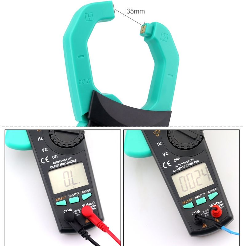 Máy đo điện áp kẹp AC / DC chuyên nghiệp 1000A với màn hình hiển thị 3 5/6 chữ số và đo dòng điện đa chức năng
