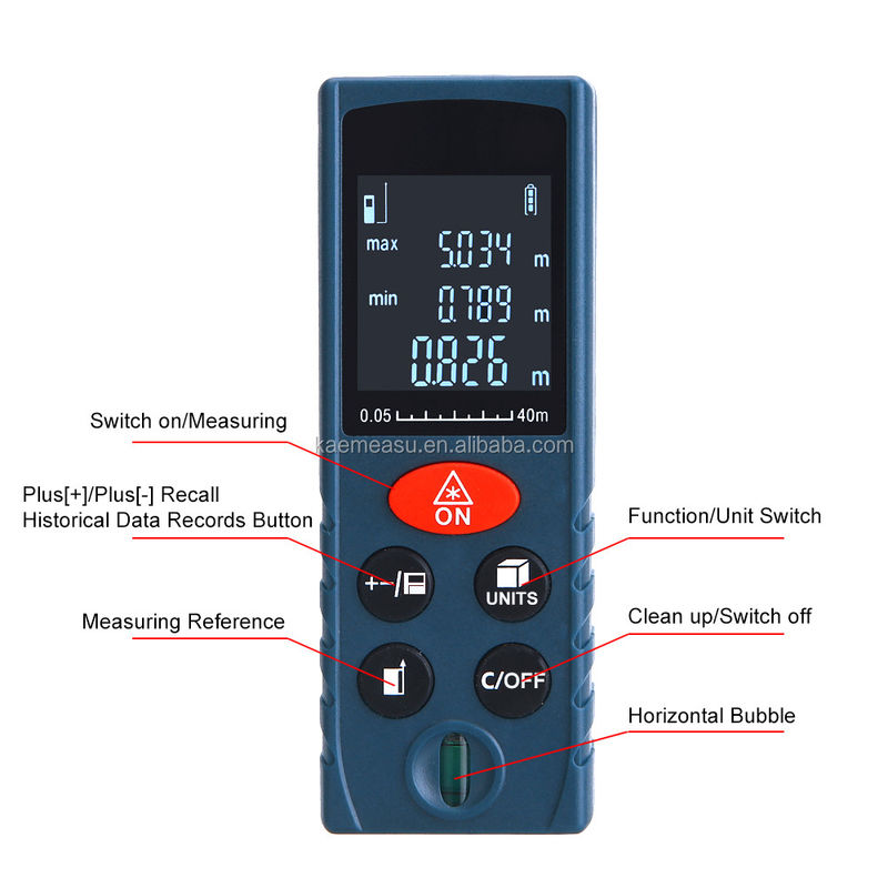 Máy đo khoảng cách bằng laser 40M 60M 80M 100M Máy đo khoảng cách bằng laser cầm tay Máy đo khoảng cách bằng laser Máy đo băng điện tử Giá