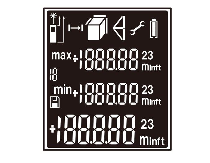 Máy đo khoảng cách bằng laser cầm tay Thiết bị đo khoảng cách bằng điện Máy đo khoảng cách bằng laser kỹ thuật số di động nhỏ 0.05-120m