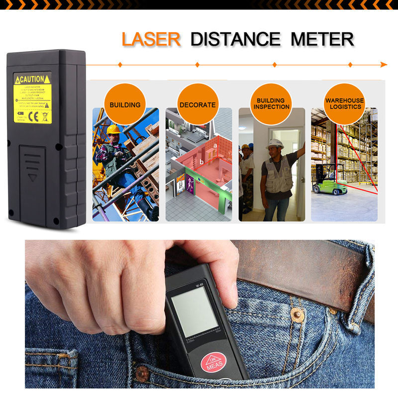 Bán hàng hàng đầu Máy đo khoảng cách kỹ thuật số chính xác cao Điện Laser Ruler Thiết bị đo lường di động nhỏ Máy đo khoảng cách laser