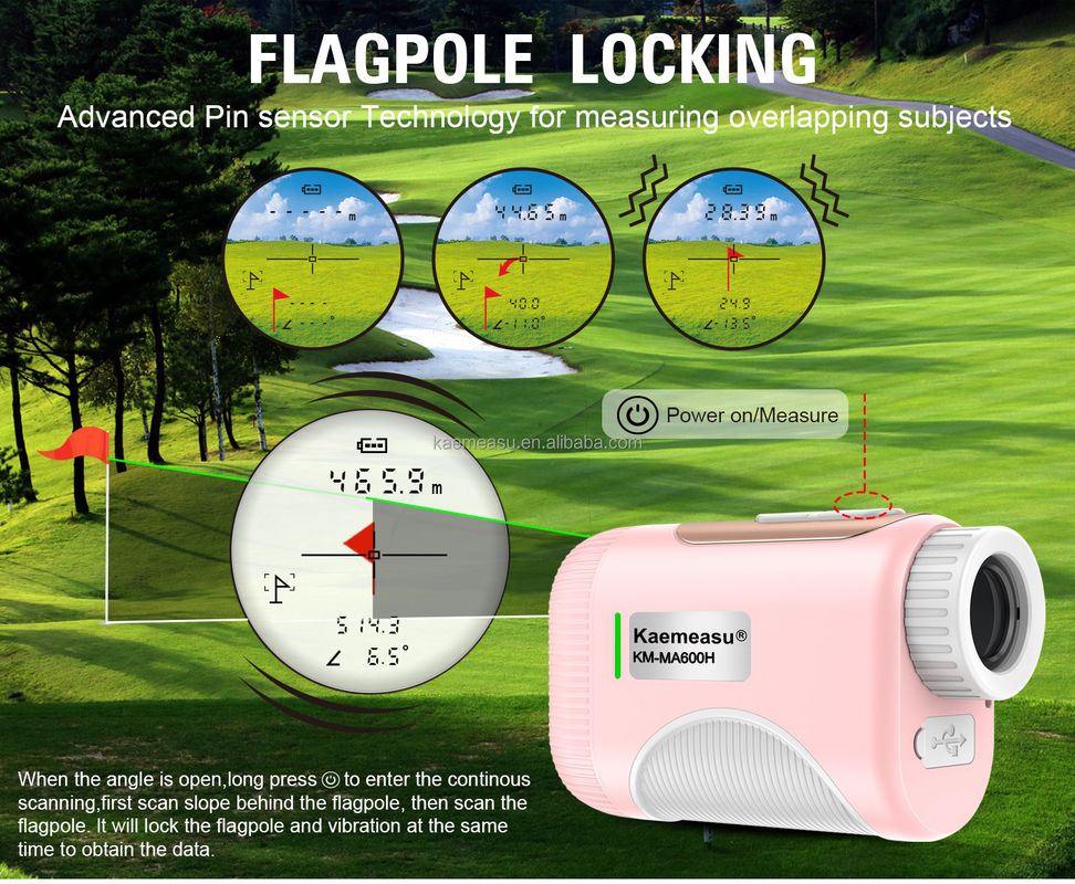 OEM 1000m Golf Slope Scope Laser Distance Meter Golf Laser Rangefinders Màu hồng cho trẻ em và phụ nữ