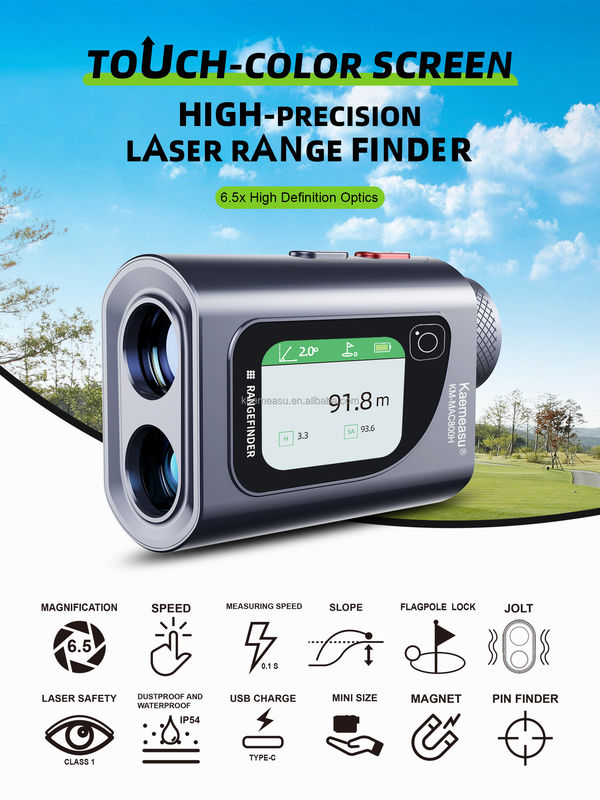 Máy đo băng laser kỹ thuật số chuyên nghiệp 600m Thiết bị đo điện tử với màn hình LCD Máy đo xa 6.5x