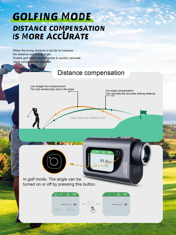 Công cụ đo laser đa chức năng 800m Khoảng cách Mét rangefinder 6.5X Đo băng điện tử Độ chính xác cao cho kỹ sư