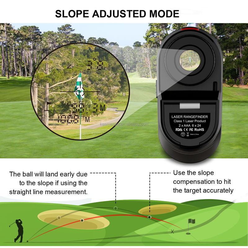 D450m pin Laser Distance Meter Range Finder Golf Rangefinder Vùng săn bắn với lớp 1 mức độ an toàn laser -20-50C