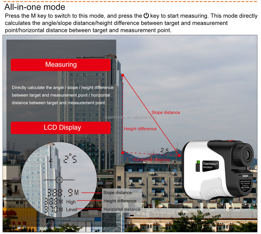 D Mô hình máy đo khoảng cách bằng laser Golf Sợ săn rangefinder lý tưởng cho xây dựng và ngoài trời ứng dụng công nghiệp 100 * 82 * 40mm