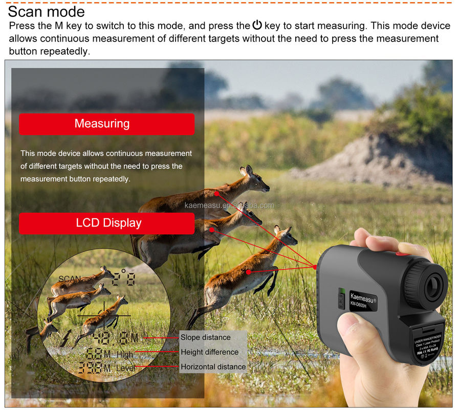 D Mô hình Laser Range Finder Distancemeter Combo Golf Săn bắn Kỹ thuật khảo sát Điện chính xác 1.5V * 2 * AAA pin